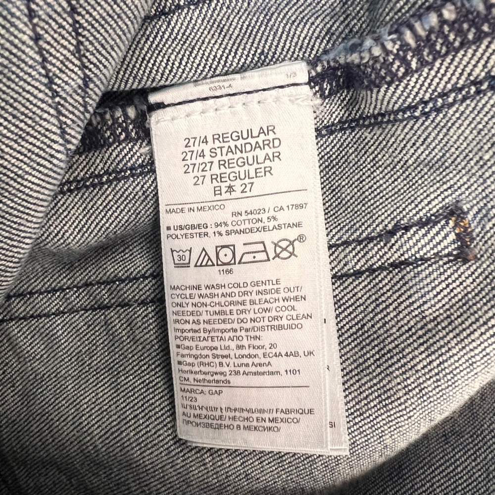 Gap Vintage Slim Mid Rise Jeans Womens 27 4R Medium Wash Patch Pocket Denim - Picture 9 of 14